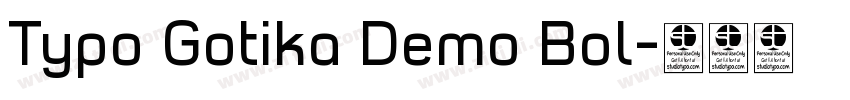 Typo Gotika Demo Bol字体转换